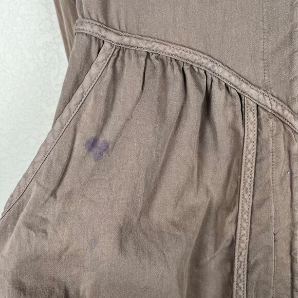 Prairie Underground Long Cloak Distressed Full Zip Hoodie in Tunnel Small Flaw - Picture 9 of 11